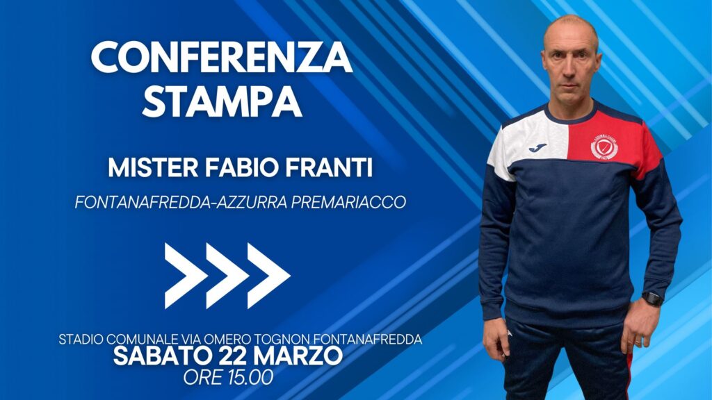 Mister Franti presenta in conferenza stampa Fontanafredda-Azzurra Premariacco
